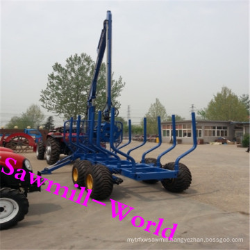 Wood Loading Trailer with Crane